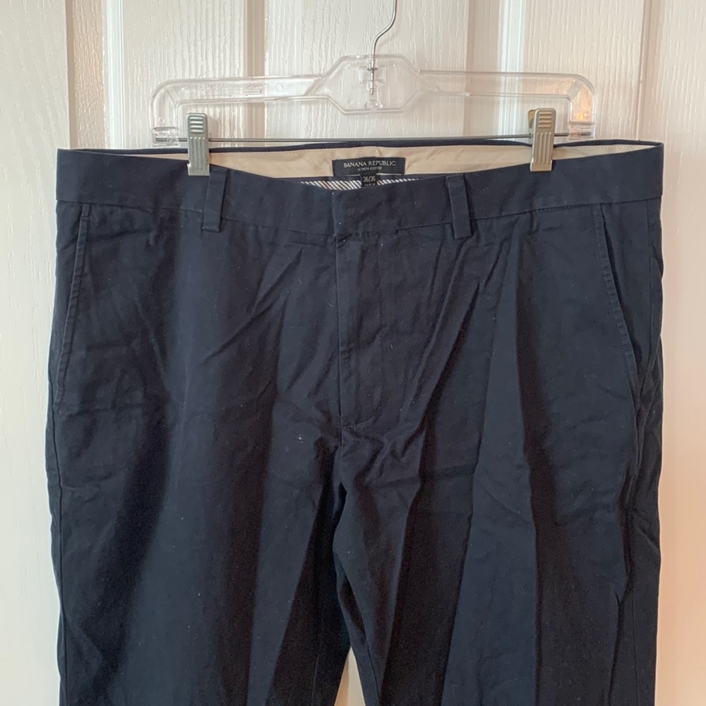 Banana Republic Navy Blue Cotton Aiden Chino Pant 36x36 (36 x 36)